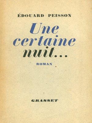 cover image of Une certaine nuit...